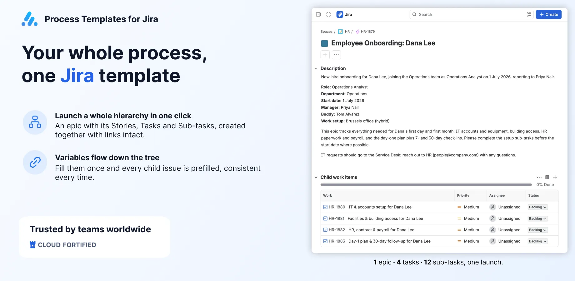 Process Templates for Jira screenshot, Jira app by OST Labs